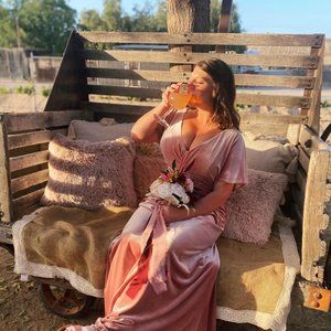 Revelry Gwen Velvet Dress [Dusty Rose, 6]